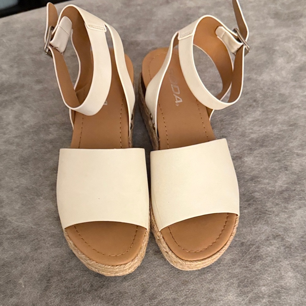 Women's White Soda Sandals